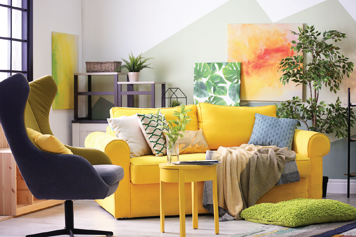 Y, Mustard Living Room Accessories The Range